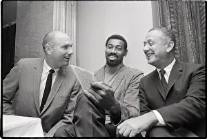 Owner Prints: Wilt Chamberlain, Alex Hannum and Irv Kasloff