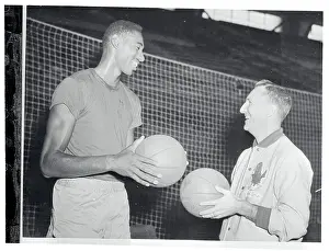 Wilt Chamberlain and Dick Harp Conversing