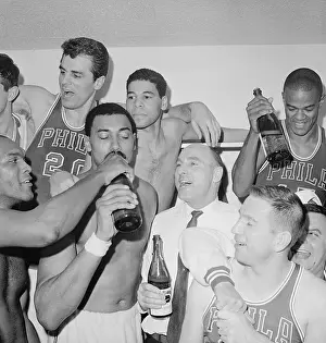 Champagne Prints: Wilt Chamberlain Drinking Champagne