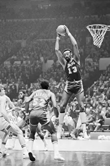 Wilt Chamberlain Grabbing Rebound