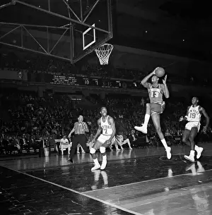 Slam Dunk Prints: Wilt Chamberlain Jumping Towards Basket