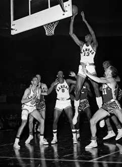 Scoring Prints: Wilt Chamberlain Jumping to Shoot Basket