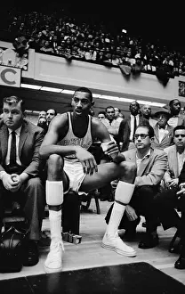 Sideline Prints: Wilt Chamberlain Sitting on Sideline