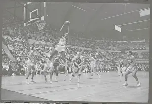 Wilt Chamberlain Taking Rebound