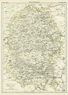Images Dated 4th October 2017: Wiltshire map 1885