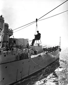 Warship Prints: Winched Aboard