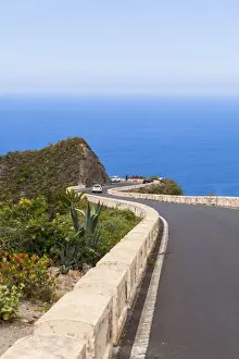 Roadside Prints: Winding mountain road in the Anaga Mountains near the village of Taganana