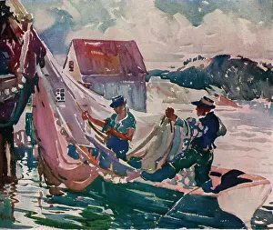 Teamwork Prints: Winding Nets, c.1930