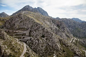 Mountain Road Collection: Winding road descending into Sa Calobra