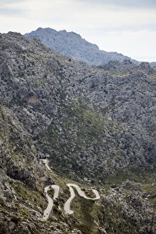Images Dated 1st May 2015: Winding road descending into Sa Calobra