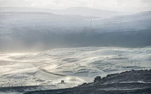 Images Dated 29th October 2013: winding road through Iceland winter landscape
