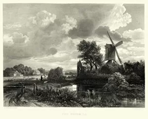 Images Dated 30th April 2017: The Windmill, after Jacob van Ruisdael, 17th Century