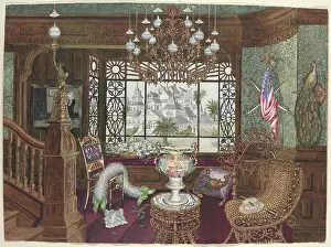 Prints of Window Alcove, 1935/1942. Artist Perkins Harnly. (Photo by Heritage Art/Heritage Images via Getty Images) Enchanted Interiors of Perkins Harnly: Window Alcove