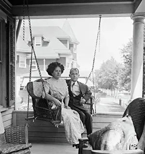 Brooklyn Prints: Windsor McCay And Wife On Porch Swing