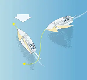 Water Sport Prints: Windward boat keeping clear of second boat
