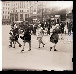 Windy Scene at Columbus Circle