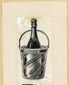 Wine Prints: Wine Bottle In Bucket