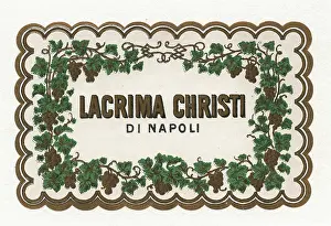 Anonymous Prints: Wine label Lacrima Christi di Napoli