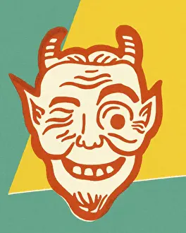 Grin Prints: Winking Devil