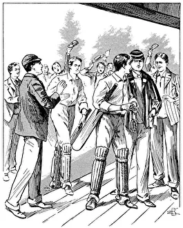 Line Gallery: The winning team at a Victorian cricket match