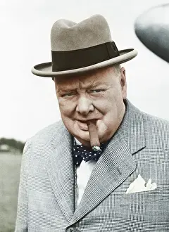 Cigar Prints: Winston Churchill with Cigar