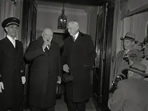 Winston Churchill with Cigar and Bernard Baruch
