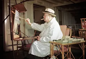 Creativity Prints: Winston Churchill at His Easel