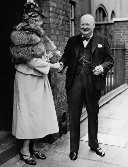 Winston Churchill and Eleanor Roosevelt