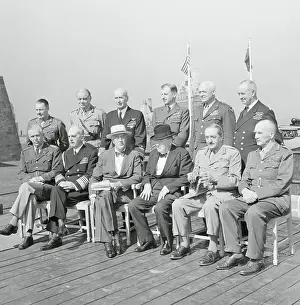Leahy Prints: Winston Churchill with Franklin Roosevelt and Others