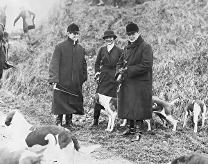 Whip Prints: Winston Churchill Hunting with his Son Randolph and Coco Chanel
