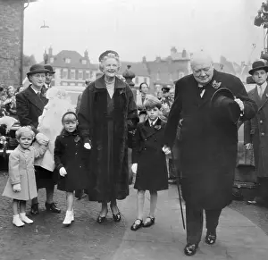Winston Churchill in London for Christening