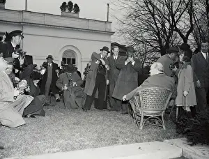 Winston Churchill Posing For Photograph