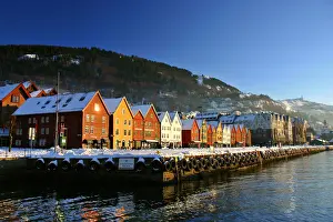 Bryggen Prints: Winter in Bryggen, Trondheim