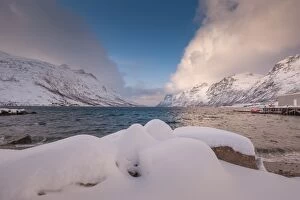 Winter Fjord landscape in Tromso