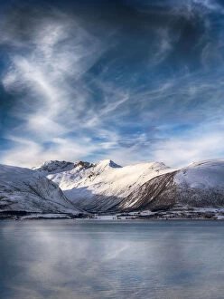 Images Dated 10th March 2016: Winter fjord scene close to Tromso, Norway