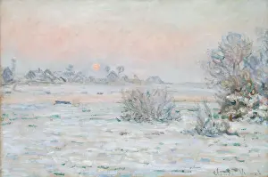 Poetry Prints: Winter Sun at Lavacourt. Artist: Monet, Claude (1840-1926)