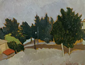 Fauvism Prints: Winter at Villa Borghese (Inverno a Villa Borghese)