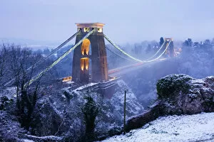 Images Dated 8th March 2013: Wintry Clifton bridge