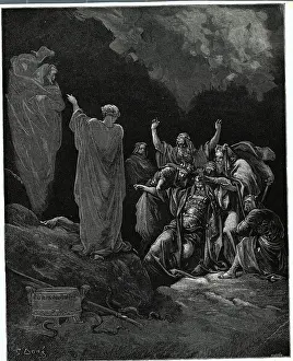 Shock Prints: Witch of Endor with Saul Fainting at Spirit of Samuel