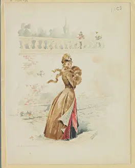 Woman in 1890 Winter Clothing