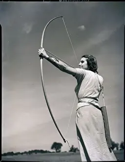 Archer Prints: Woman Aiming Bow and Arrow