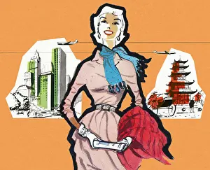 Woman Airplane Traveller