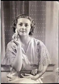 Cosmetics Prints: Woman Applying Face Powder