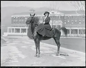 Bath County Prints: Woman Atop a Horse