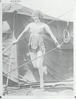 Woman Balancing on Her Toes