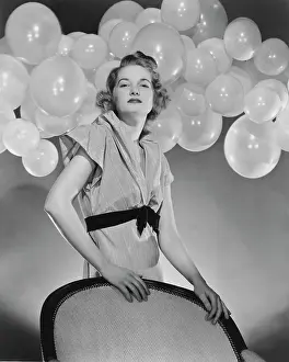Balloon Prints: A Woman With Balloons
