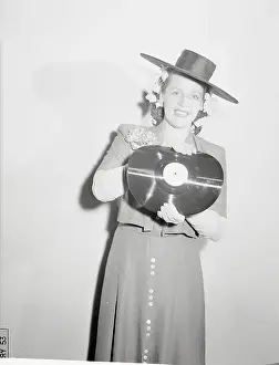 Woman Bending Phonograph Record