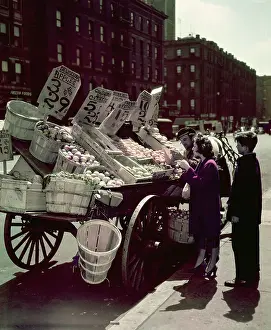 Buying Prints: Woman Buying Fruit