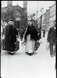 Peasant Prints: Woman Carries Boughs for Easter Decoration