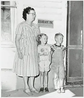 Quarantine Prints: Woman with Children in Quarantined Home